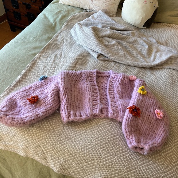 Kiss the Rainbow Chunky Knit Cardigan - Picture 4 of 4